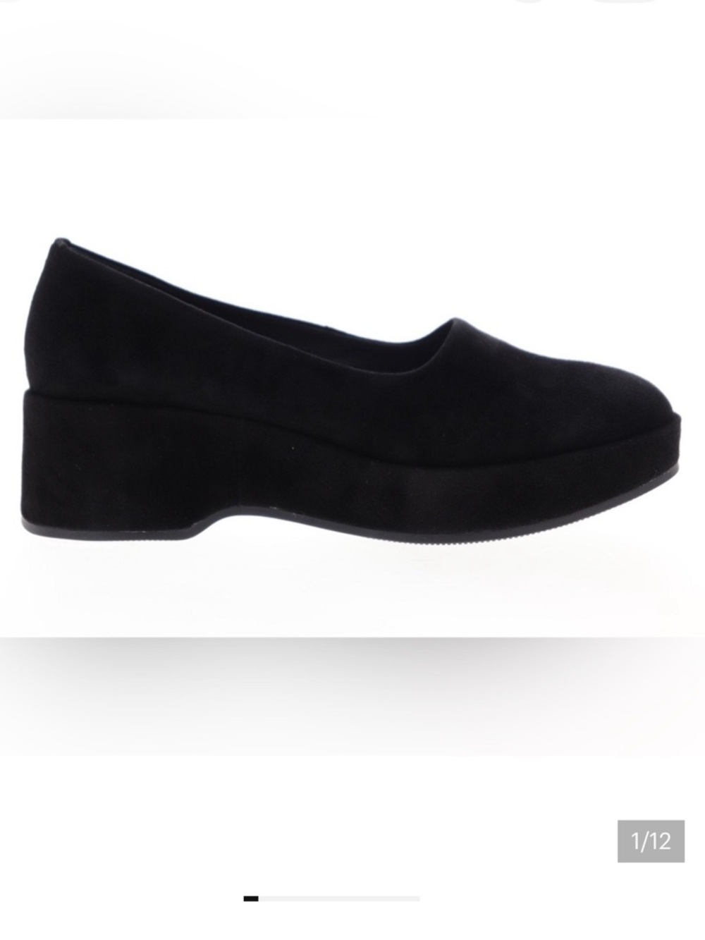 Camper Sisea Black Nubuck Leather Slip On Platform Minimalist Size 39/ 8.5